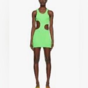 Rielli Mojave Cut Out Mini Dress in Green Size m/l stretchy